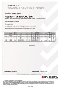 Glass Australia Standard Certificate (2)